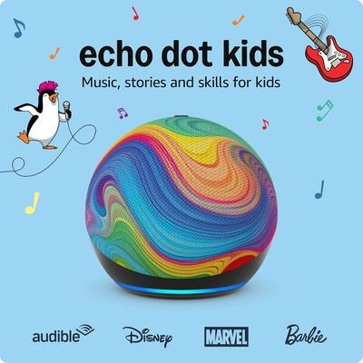 Amazon Echo Dot 5 Kids Edition Rainbow Swirl B0FD4435WL