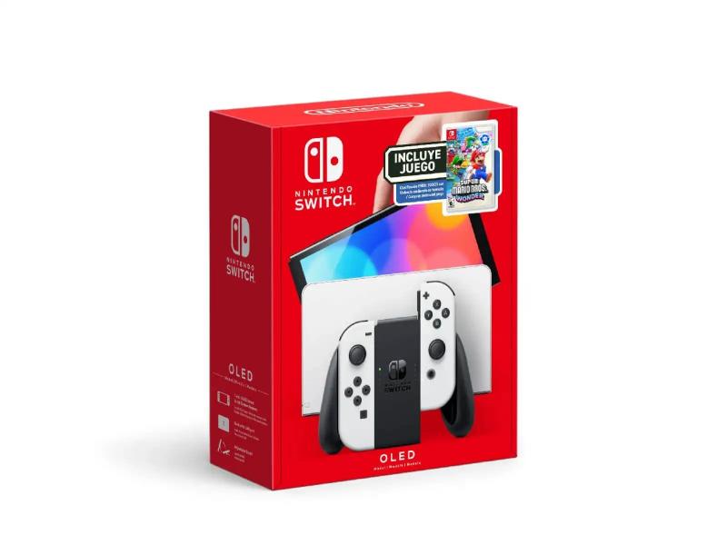 Consola Nintendo Switch OLED White + Super Mario Wonder Bundle HRG-S-KAASD