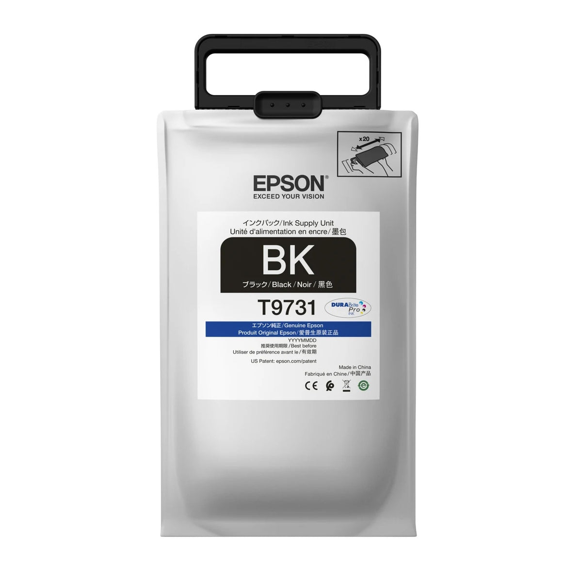 Bolsa de Tinta Epson T973 DURABrite Pro Alta Capacidad Negro T973120