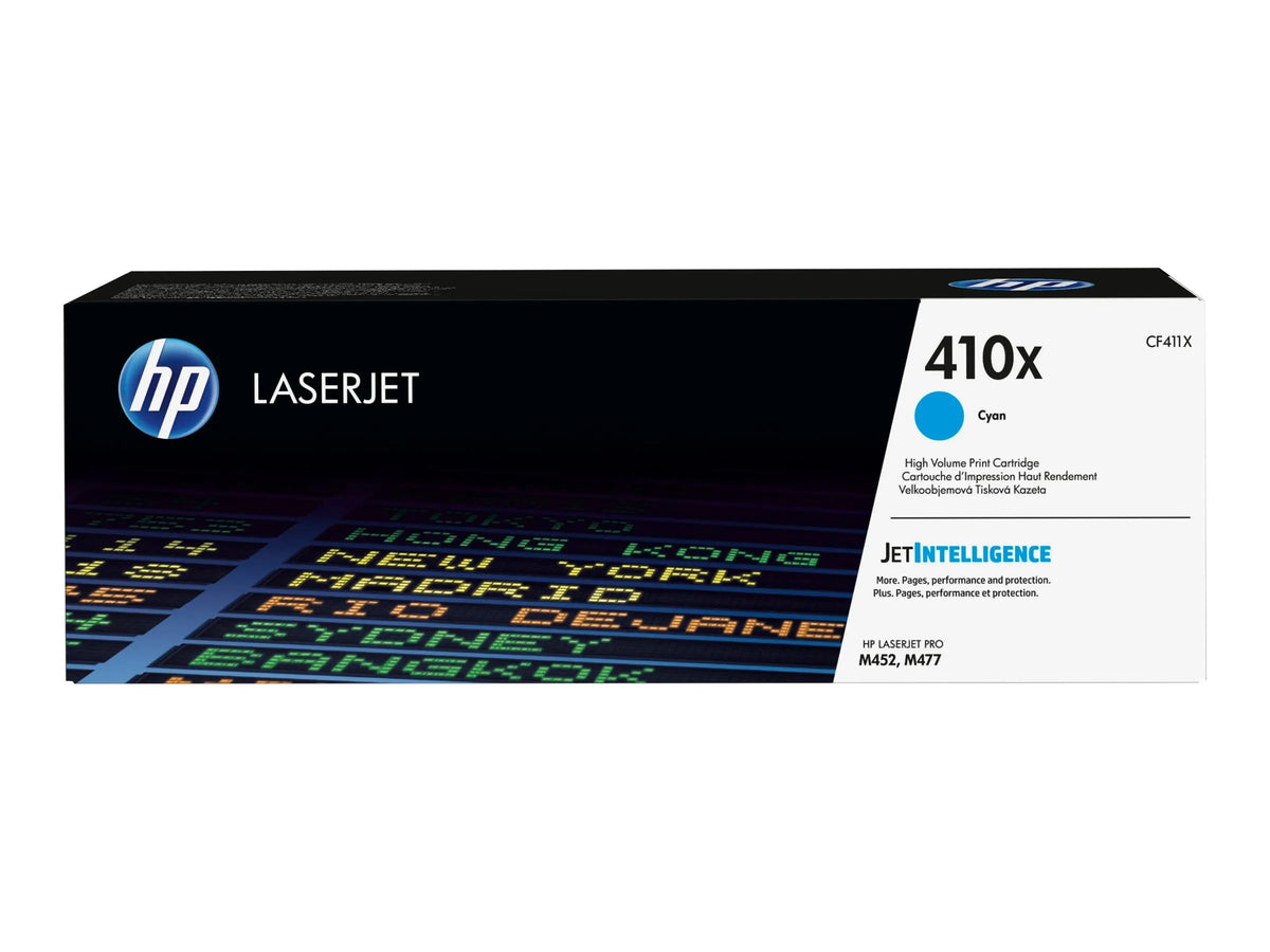 Toner HP 410X Alto Rendimiento Original LaserJet Cian CF411X