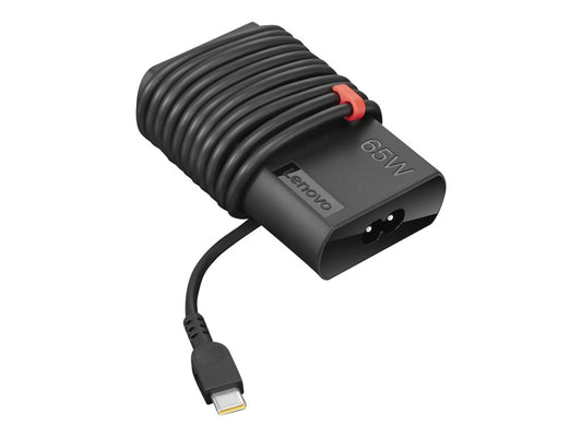 Lenovo 65W Slim AC Adapter (USB Type-C) - Adaptador de corriente - CA 90-265 V - 65 vatios - negro