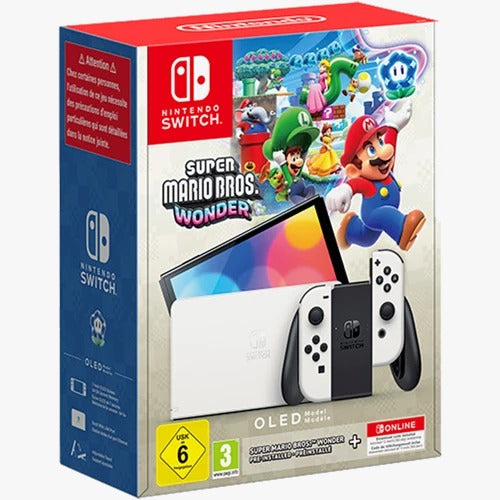 Consola Nintendo Switch OLED White + Super Mario Wonder Bundle